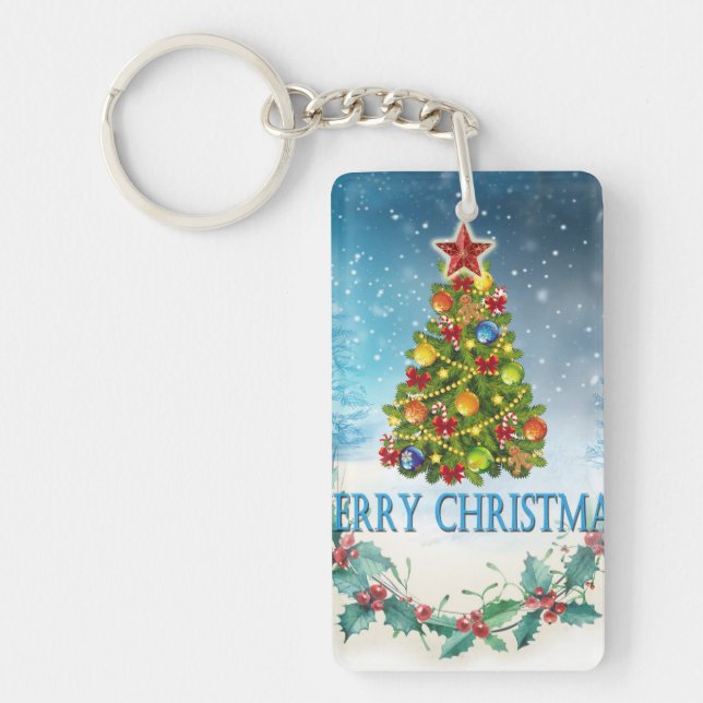Porte-clefs Carte de Joyeux Noël (Devant)