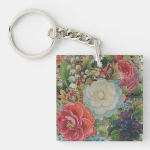 Porte-clefs Carte de la Saint-Valentin de l'ère victorienne, B