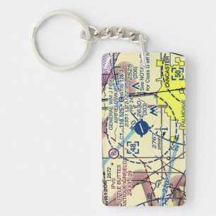 Porte-clefs Carte de l'aéroglisseur WM J Fox General / diagram
