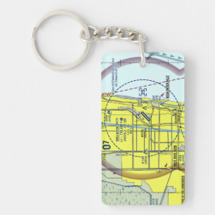 Porte-clefs Carte de l'aéroport Boca Raton / diagramme de taxi