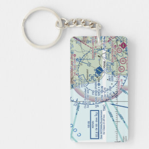 Porte-clefs Carte de l'aéroport de Kenai / diagramme de taxi