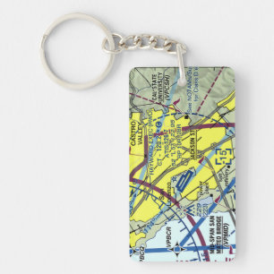 Porte-clefs Carte de l'aéroport Hayward Executive / diagramme 