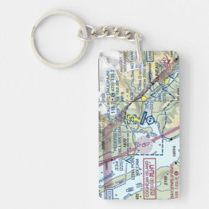 Porte-clefs Carte de l'aéroport Juneau / diagramme de taxi