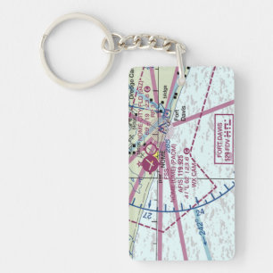 Porte-clefs Carte de l'aéroport Nome / diagramme de taxi