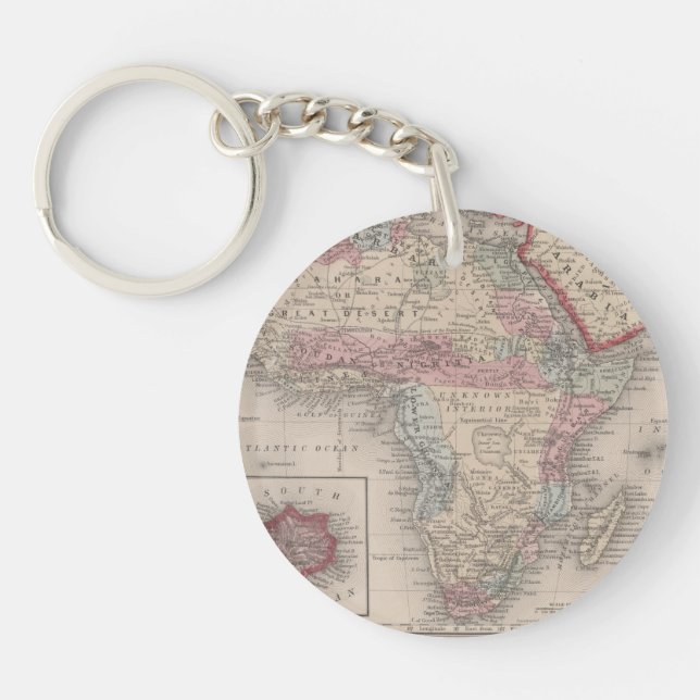 Porte-clefs Carte de l'Afrique avec la Ste.Hélène (Devant)