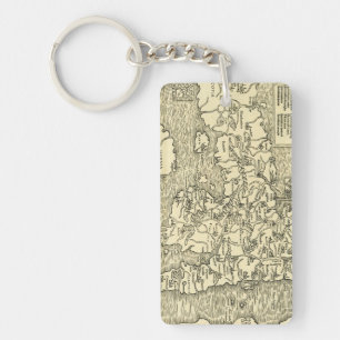 Porte-clefs Carte de l'Angleterre en Ptolémée 's Geographia