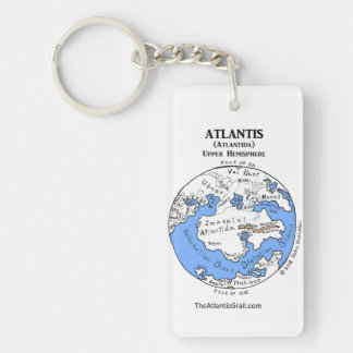 Porte-clefs Carte de l'Atlantide - les deux hémisphères -