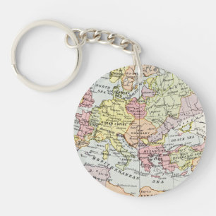 Porte-clefs Carte de l'Europe la troisième croisade