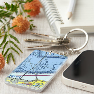 Porte-clefs Carte de l'installation d'atterrissage des navette