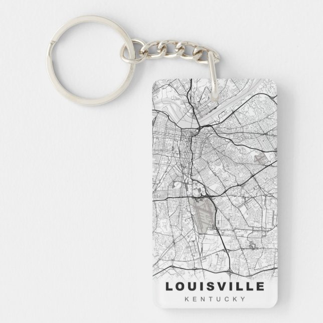 Porte-clefs Carte de Louisville (Devant)