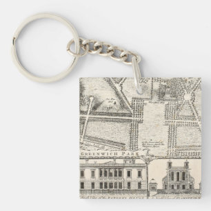 Porte-clefs Carte de parc de Greenwich