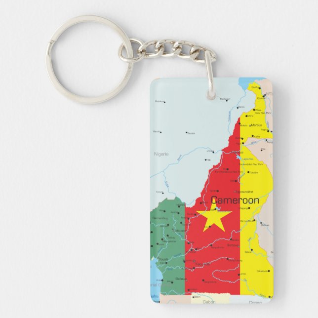 Porte-clefs Carte de porte - clé du Cameroun (Devant)