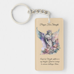 Porte-clefs Carte De Prière Angel De Force