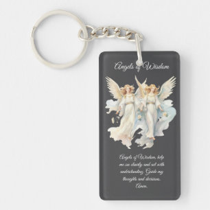 Porte-clefs Carte de prière des anges de la sagesse