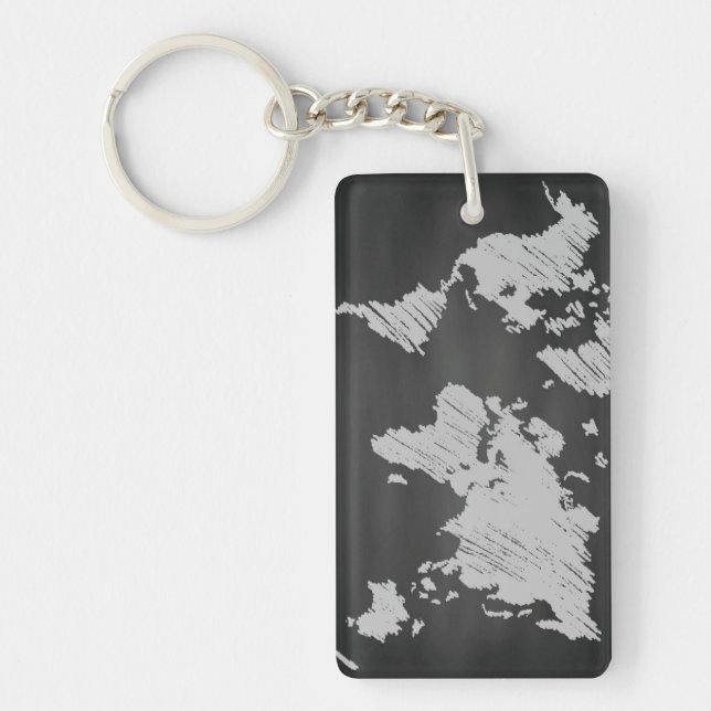 Porte-clefs Carte de tableau du monde (Devant)