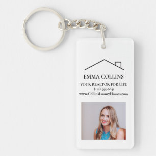 Porte-clefs Carte de visite avec QR Code et photo de l'agent i