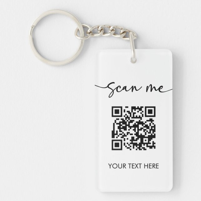 Porte-clefs Carte de visite de logo de code QR de balayage min (Devant)