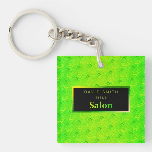 Porte-clefs Carte de visite élégant 2 in1 fluorescent (Devant)