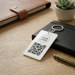 Porte-clefs Carte de visite QR Code personnalisée Votre logo b