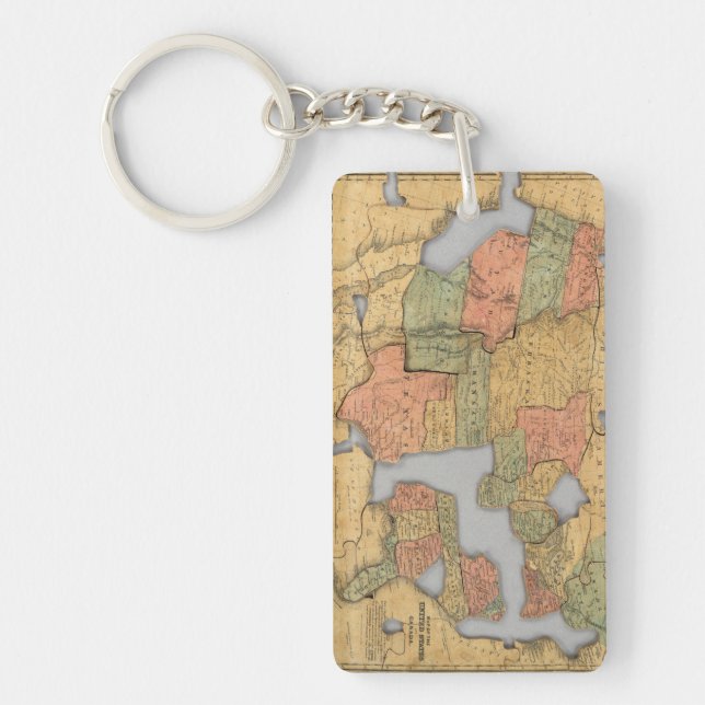 Porte-clefs Carte des Etats-Unis et du Canada (Devant)
