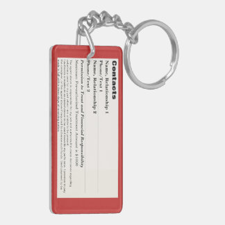 Porte-clefs Carte d'information d'urgence pour animaux v3