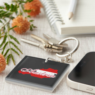 Porte-clefs Carte du drapeau autrichien