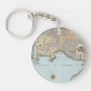 Porte-clefs Carte du Golfe de Naples et d'abords