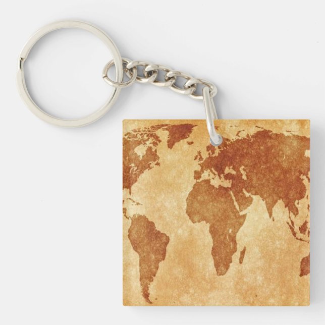 Porte-clefs Carte du monde antique (Devant)