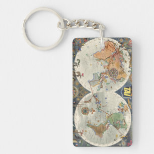 Porte-clefs Carte du monde d'Aeriens Internationaux de