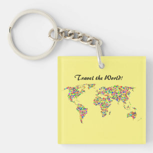 Porte-clefs Carte du monde et Voyage dans le monde