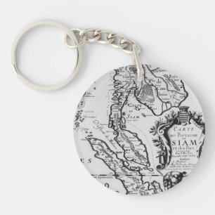 Porte-clefs Carte du royaume du Siam
