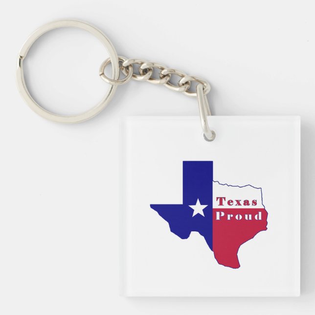 Porte-clefs Carte du Texas Proud (Devant)