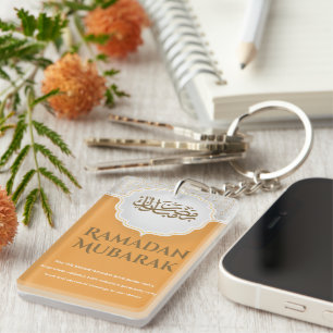 Porte-clefs Carte Eid Mubarak avec Masjid