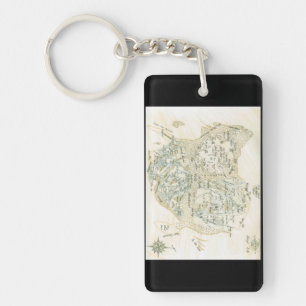 Porte-clefs Carte étiquetée de Trino