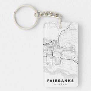 Porte-clefs Carte Fairbanks