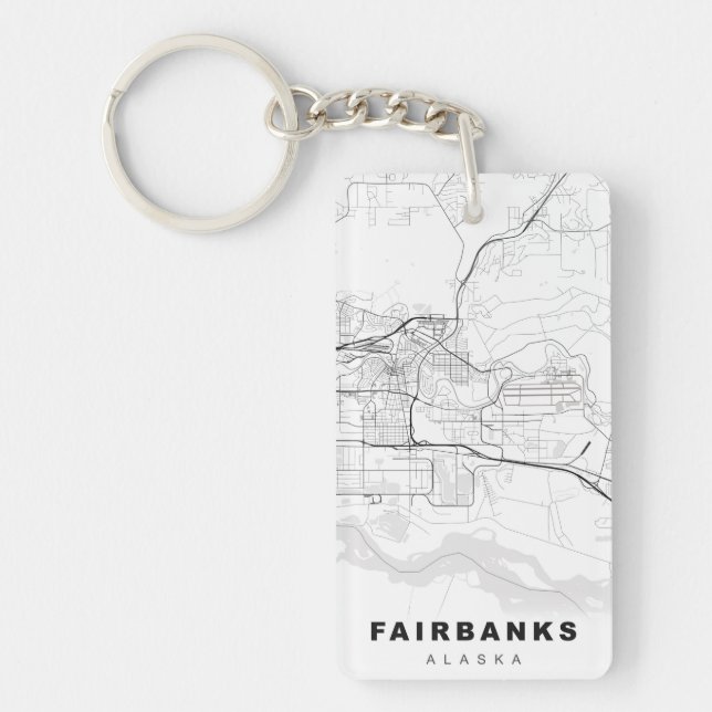 Porte-clefs Carte Fairbanks (Devant)