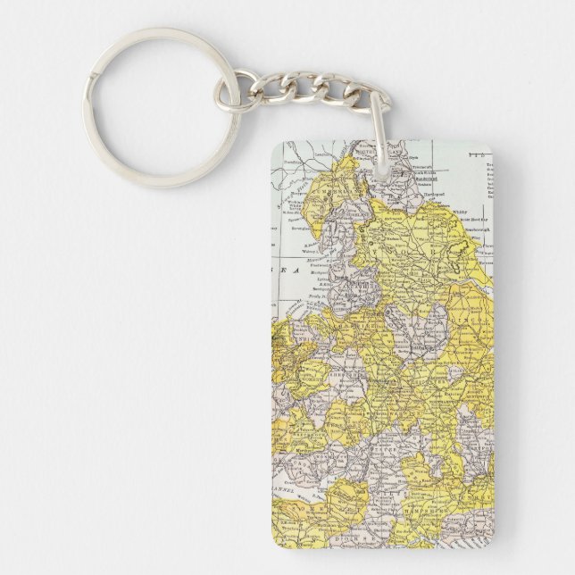 PORTE-CLEFS CARTE : L'ANGLETERRE ET LE PAYS DE GALLES (Devant)