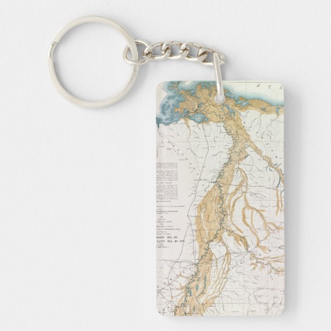 PORTE-CLEFS CARTE : LE FLEUVE MISSISSIPPI, 1861 (Devant)