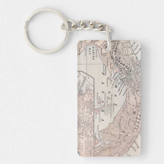 Porte-clefs CARTE : Le PANAMA, 1907 (Devant)
