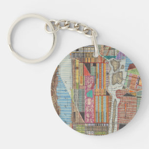 Porte-clefs Carte moderne de New York III