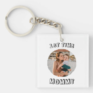 Porte-clefs Carte personnalisée pour la 1ère fois Maman Fête d