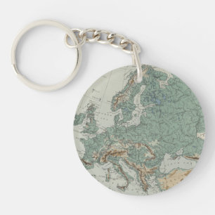 Porte-clefs Carte physique de l'Europe