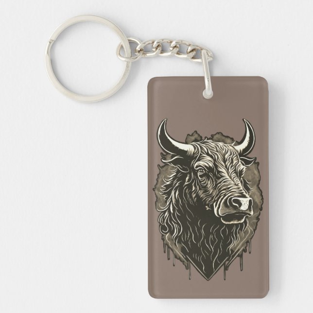 Porte-clefs Carte postale Bull Portrait (Devant)