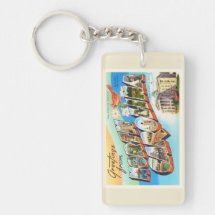 Porte-clefs Carte postale de Vintage voyage de l'état #2 OR d