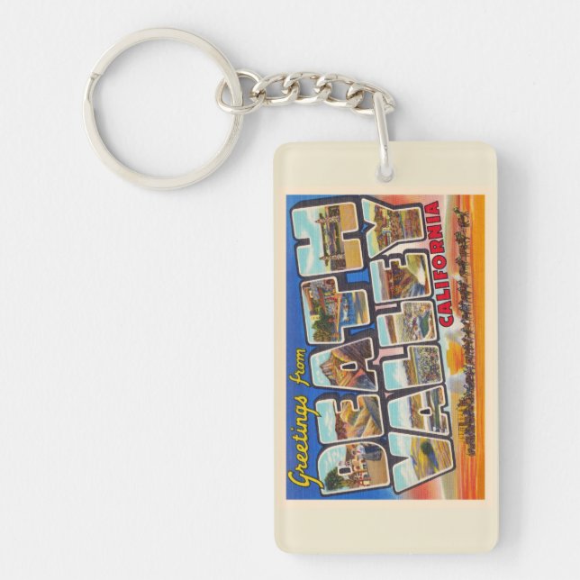 Porte-clefs Carte postale Lettre large de Death Valley Califor (Devant)