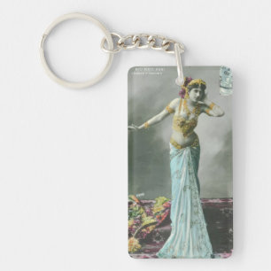 Porte-clefs Carte postale vintage Mata Hari