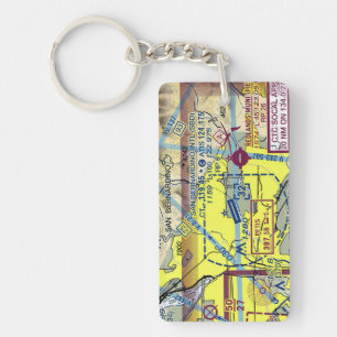 Porte-clefs Carte San Bernardino / diagramme de taxi