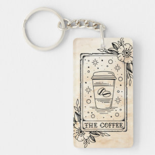 Porte-clefs Carte Tarot Café