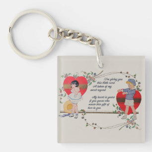 Porte-clefs Cartes de la Saint-Valentin Antiques Victoriennes 