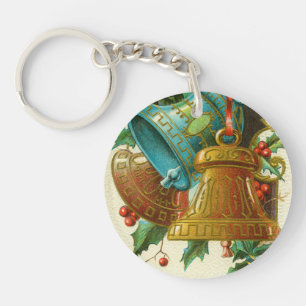 Porte-clefs Cartes de vœux vintage de Noël sonnant